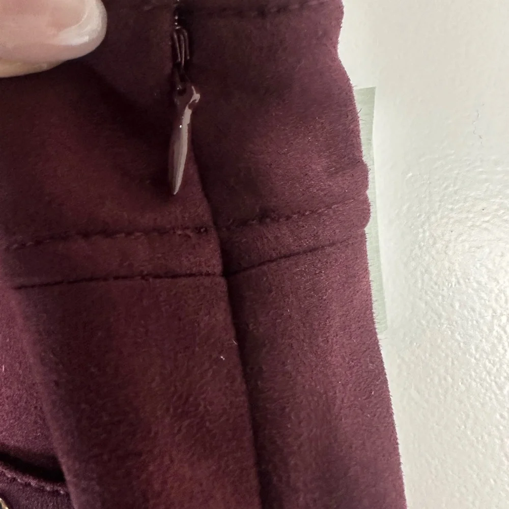 LOFT Rich Burgundy Mini Skirt - Picture 7 of 8